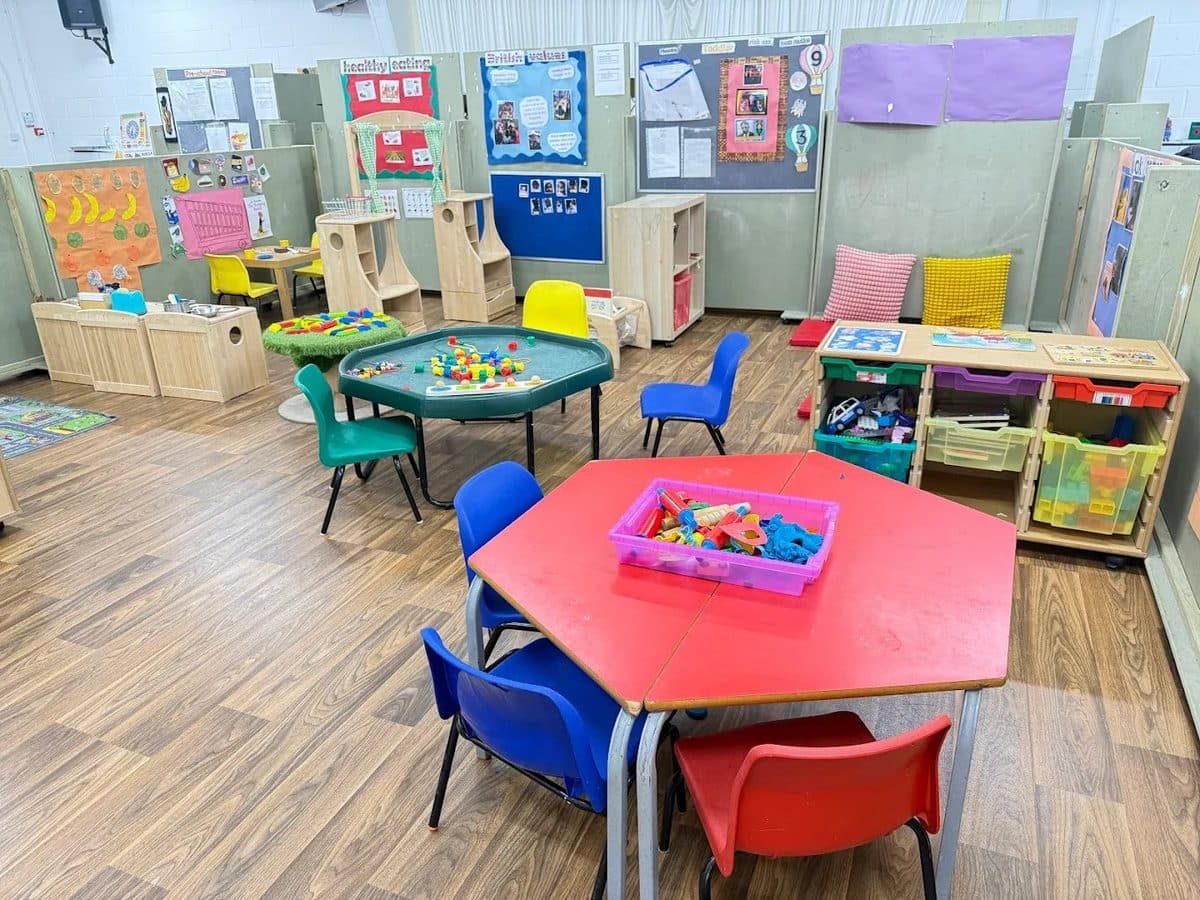 destiny haven nursery in noel park features bright colorful activity tables with