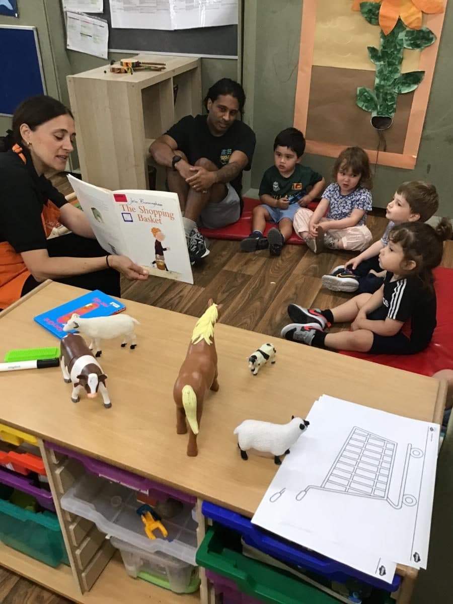 destiny haven nursery classroom with children gathered around a table