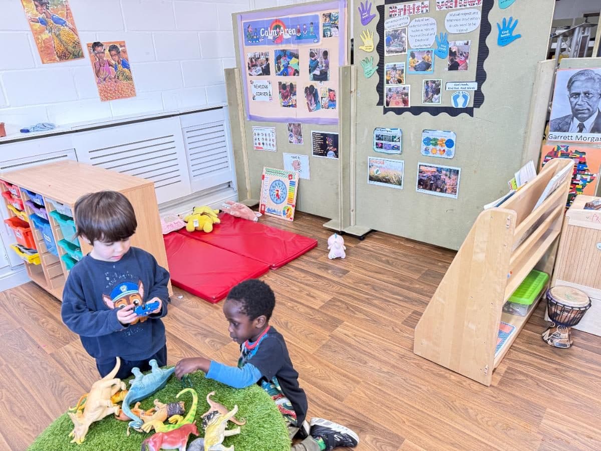 destiny haven nursery classroom with children playing with toys