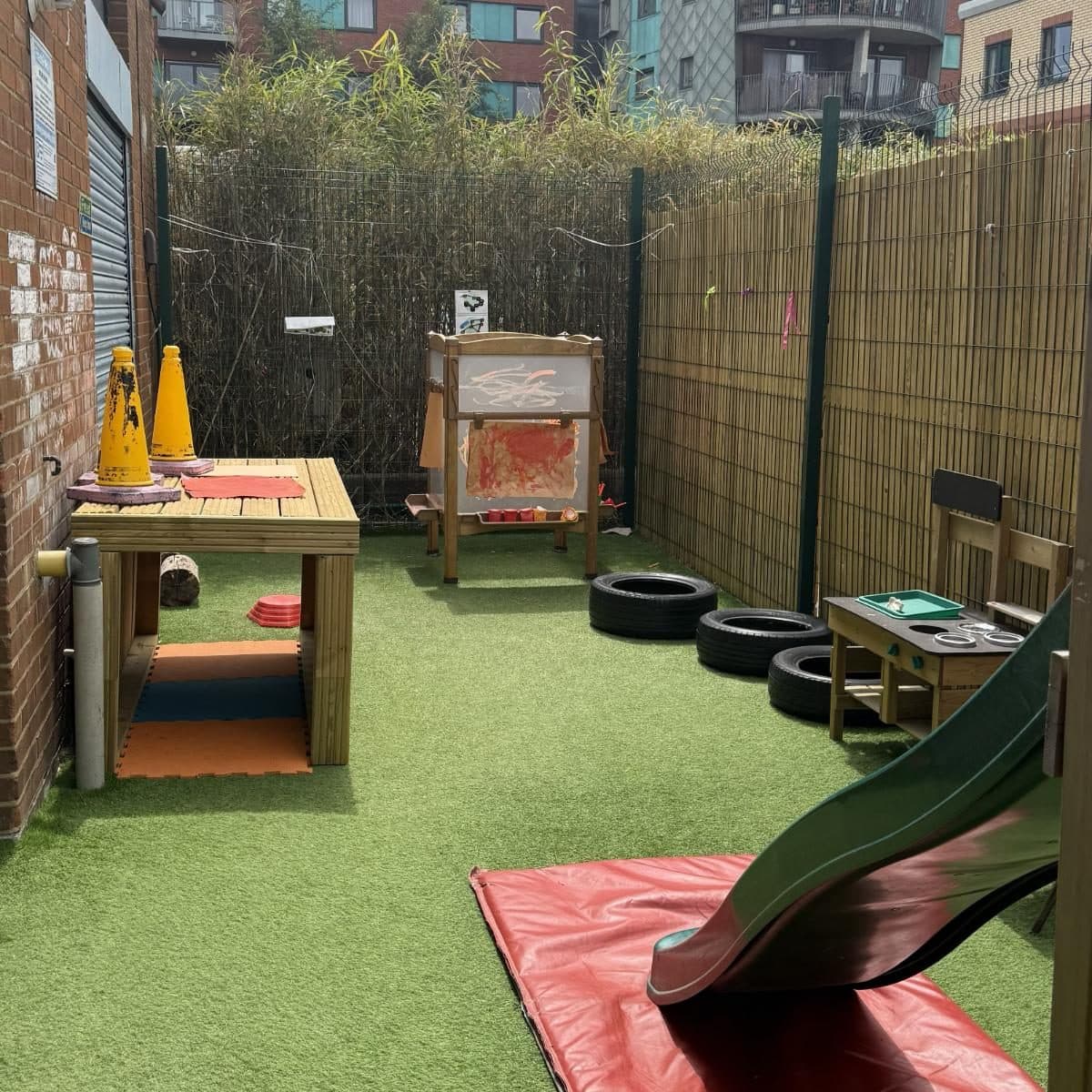 destiny haven nursery outdoor play area with equipment
