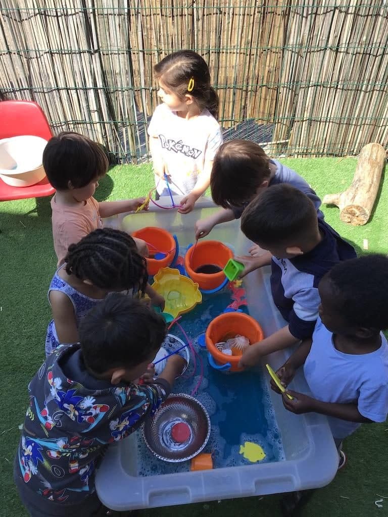 destiny haven nursery outdoor water play activity with children
