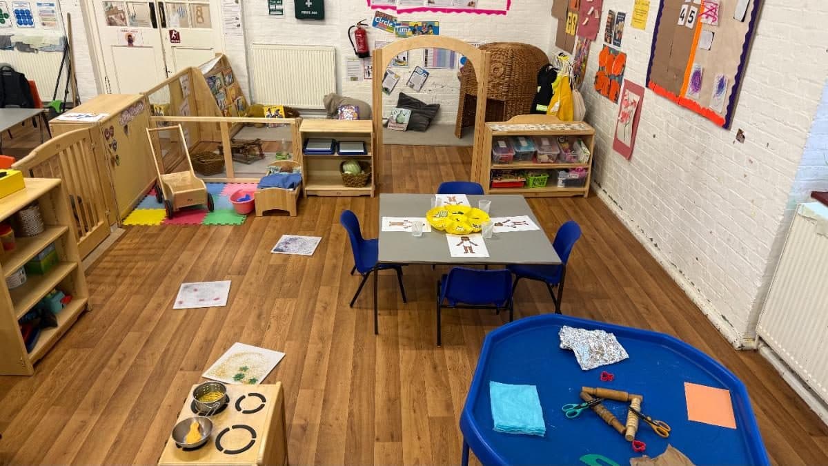 destiny haven nursery bright classroom with learning stations and activities