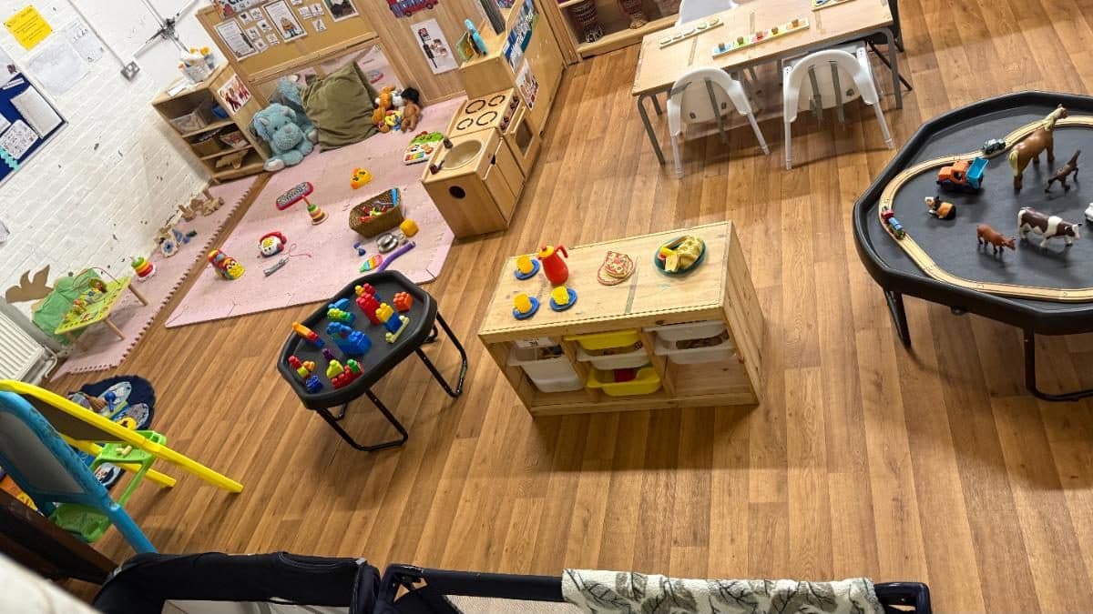 destiny haven nursery wooden playroom with toys and activities